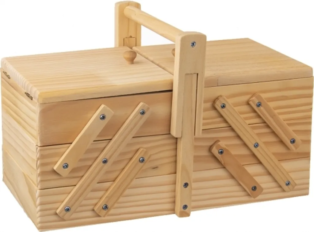 Boîte en bois 5 compartiments robuste avec poignée ergonomique - 23