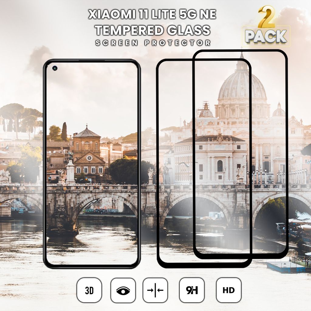 2-Pack XIAOMI 11 LITE 5G NE - Gehärtetes Glas 9H - Produktbild 