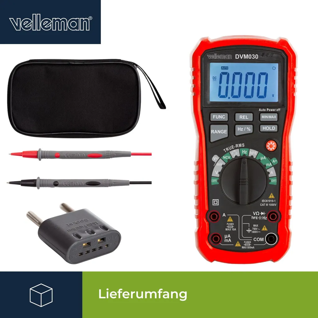 Multimètre de précision pour installations électriques CAT III 1000V - 8