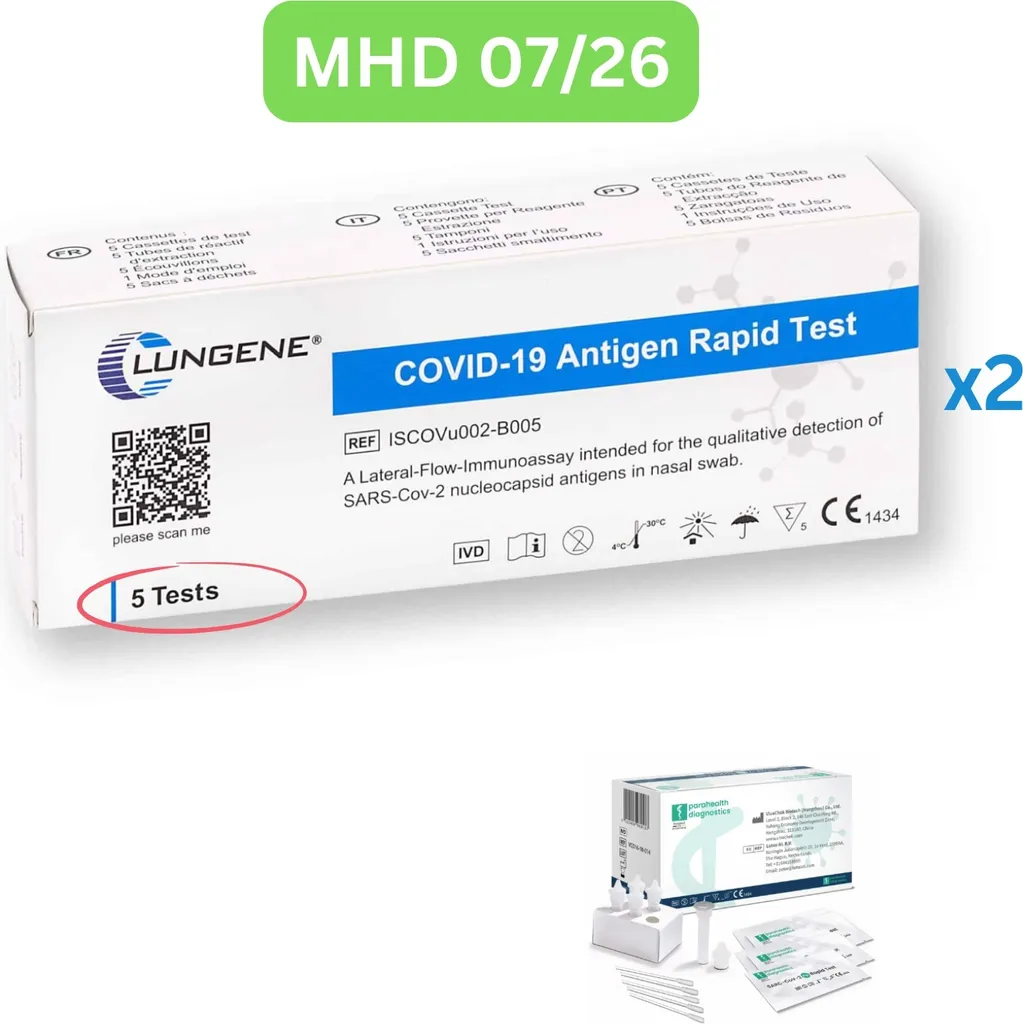 Clungene Covid-19 Autotest Rapido 10 Pezzi + 5 Test Parahealth OMAGGIO
