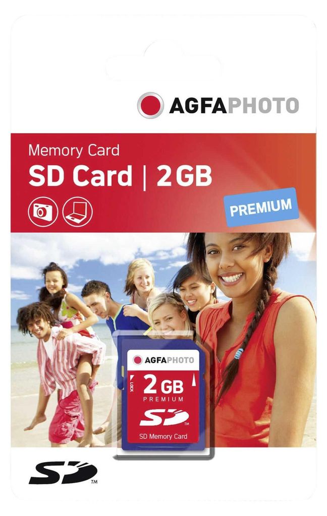 Carte AgfaPhoto SD 2GB 133x Premium Image du produit 
