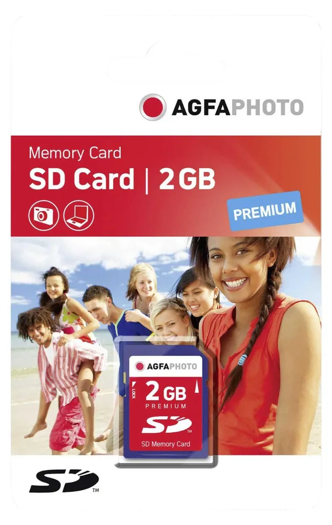 Carte SD AgfaPhoto 2GB Premium 133x pour appareil photo