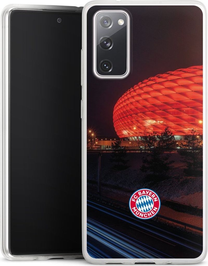 DeinDesign Slim Hülle für Samsung Galaxy S20 FE 5G Silikon Case Ultra Dünn Handyhülle FC Bayern München FCB Stadion