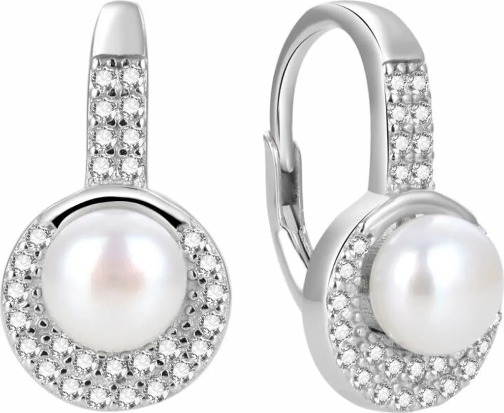 Orecchini in argento con perle autentiche AGUC2152PL