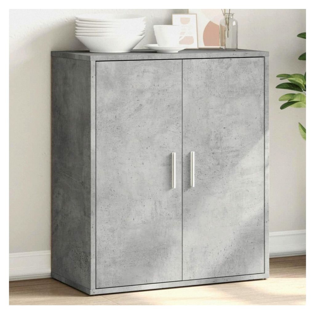 Sideboard in Betongrau, 60 x 31 x 70 cm, Holzwerkstoff