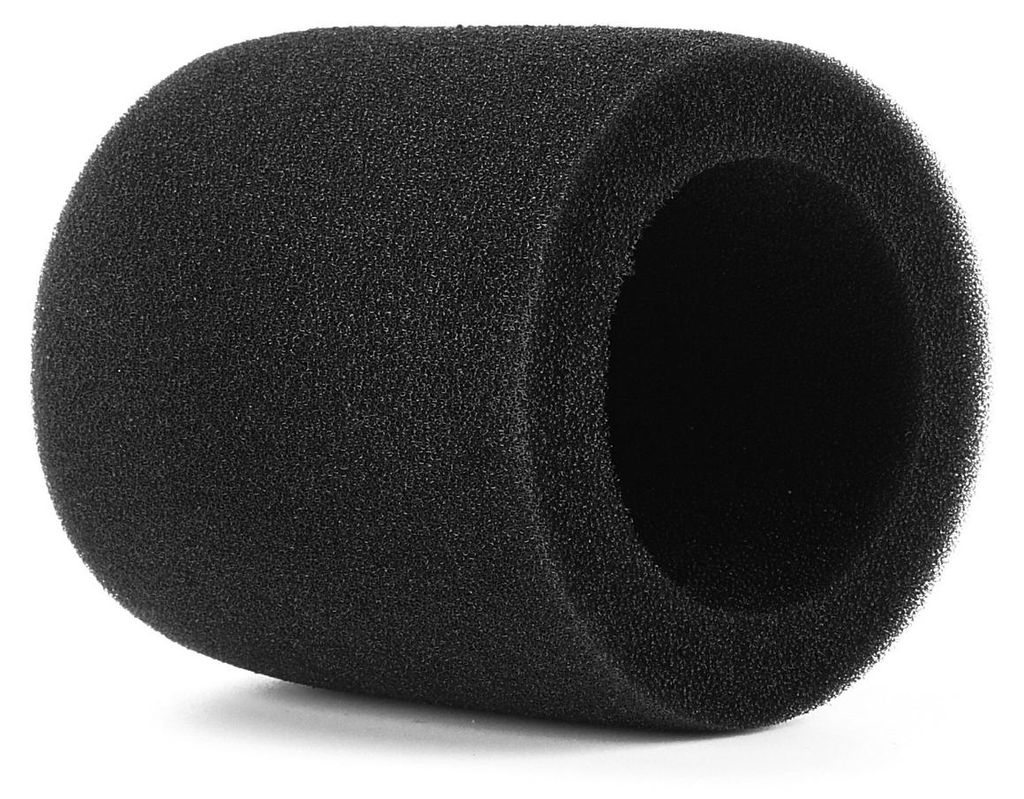 INF Schwarzer Schaumstoff-Windschutz für Shure MV7 MV7X 6.8cm für Podcast
