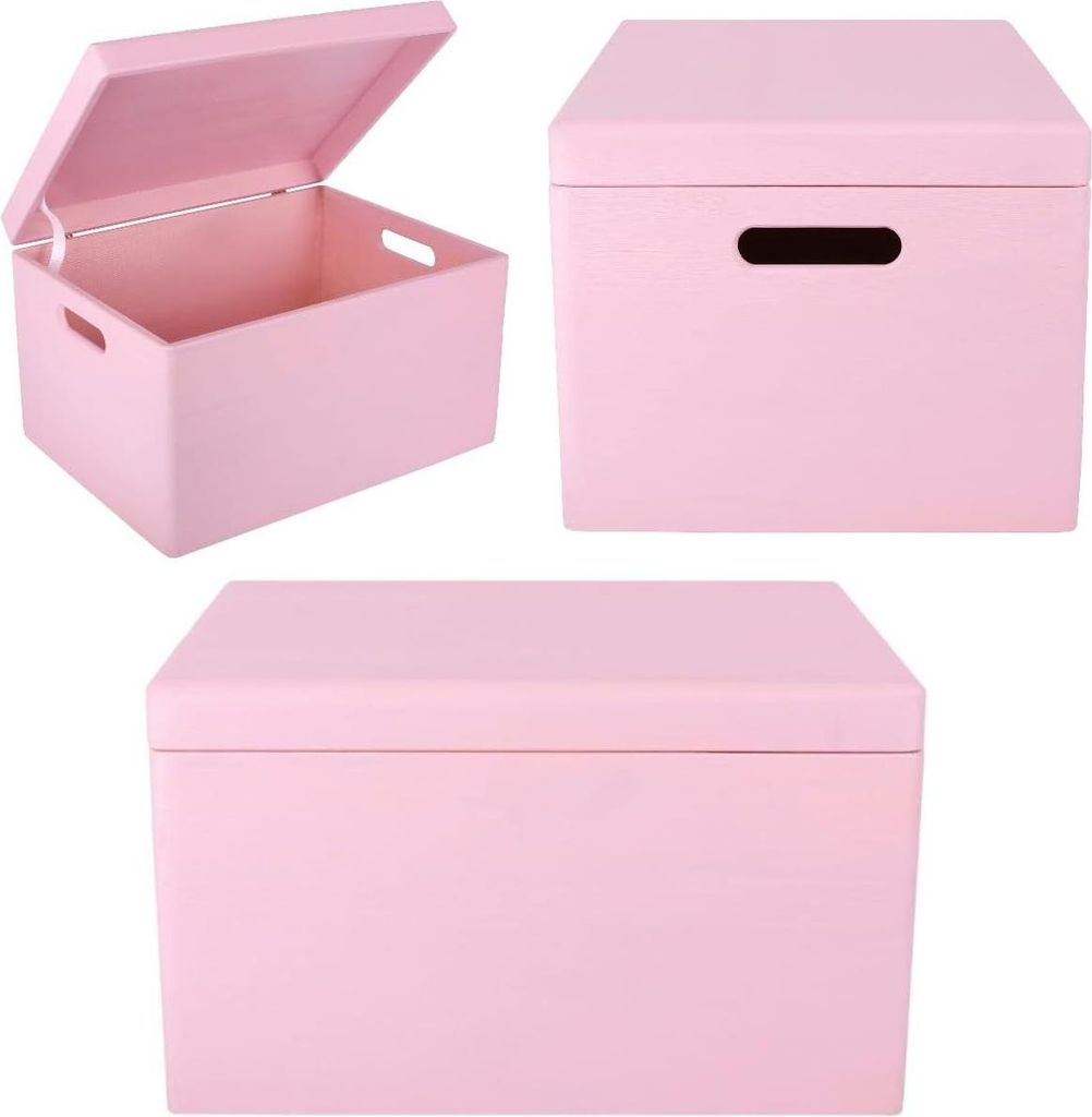 Creative Deco XXL Grande Scatola Rosa in Legno Porta Immagine del prodotto 