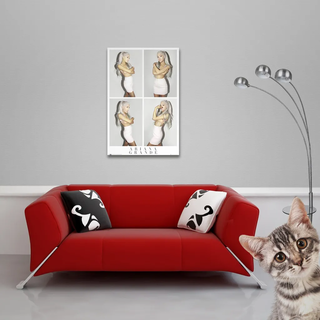 Set Poster Ariana Grande et baguettes en bois naturel 61 cm haute qualité