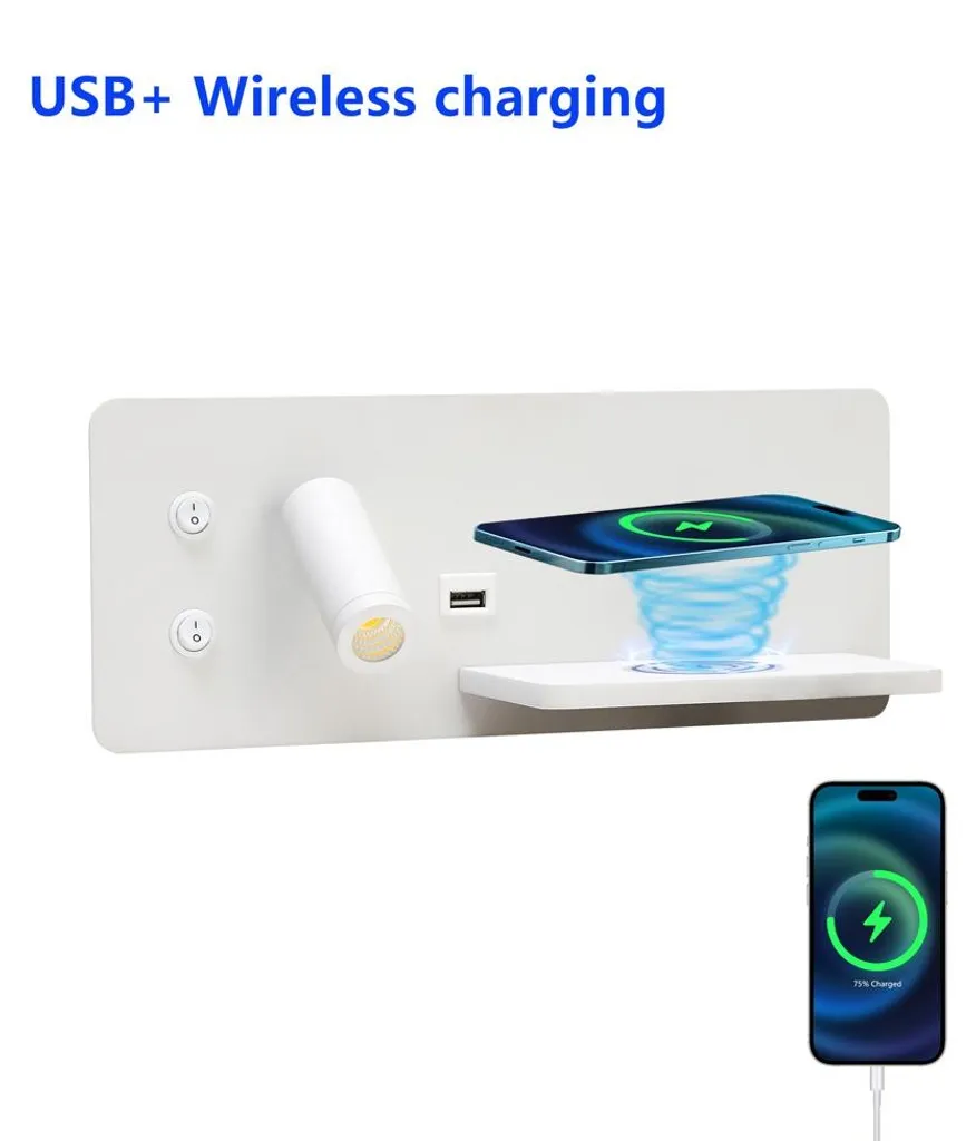 Spot LED Immax Be PREPARE 4-en-1 Blanc avec Charge QI et Port USB Latéral