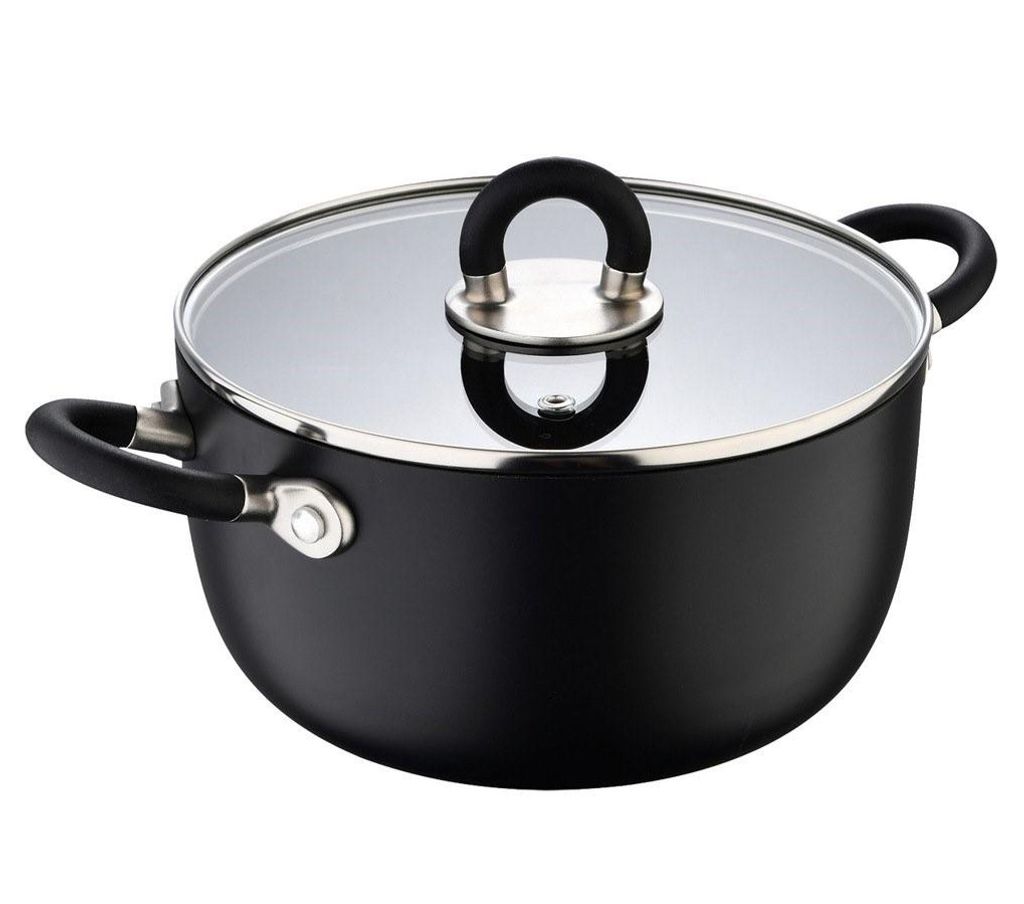Masterpro by ALESSI Topf 24x10,5cm mit Deckel schwarz Produktbild 