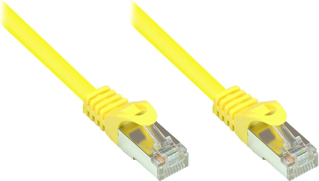 RNS Patchkabel mit Rastnasenschutz, Cat. 5e, SF/UTP, PVC, 100MHz, gelb, 2m, Good Connections