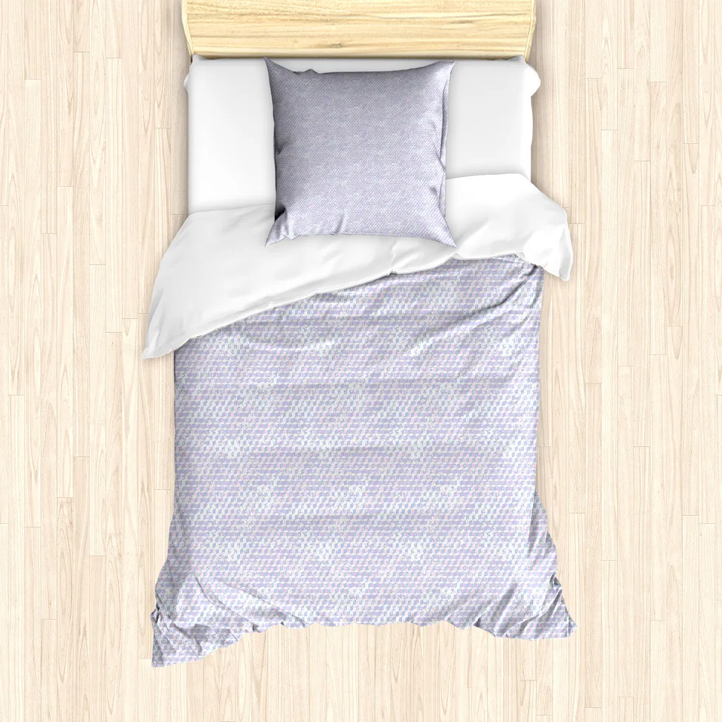 Set Letto Singolo ABAKUHAUS Antiacaro Grunge Blu Viola 135x200