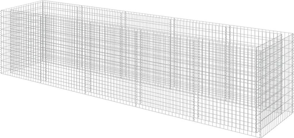 vidaXL Gabionen-Hochbeet Verzinkter Stahl 450×90×100 cm Produktbild 