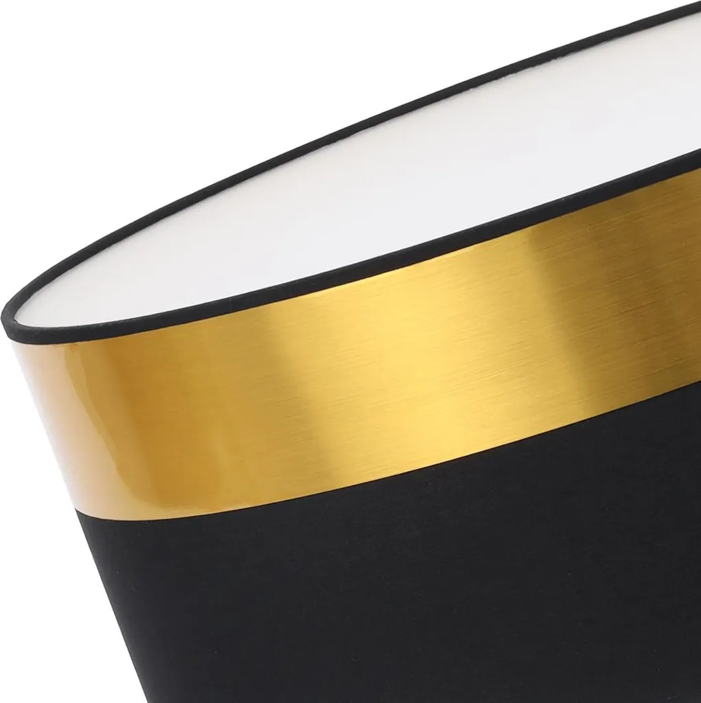 Plafoniera Elegance Plexi 40cm Nero e Oro: Luce d'Atmosfera E27 - 2
