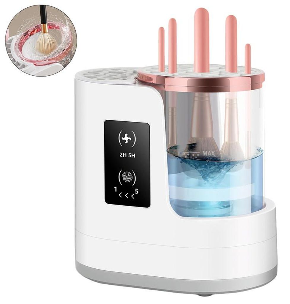 3-in-1 Elektrischer Make-up Pinselreiniger mit Trocknungsfunktion, USB Pinselreinigungsmaschine für Schminkpinsel & Beauty Blender