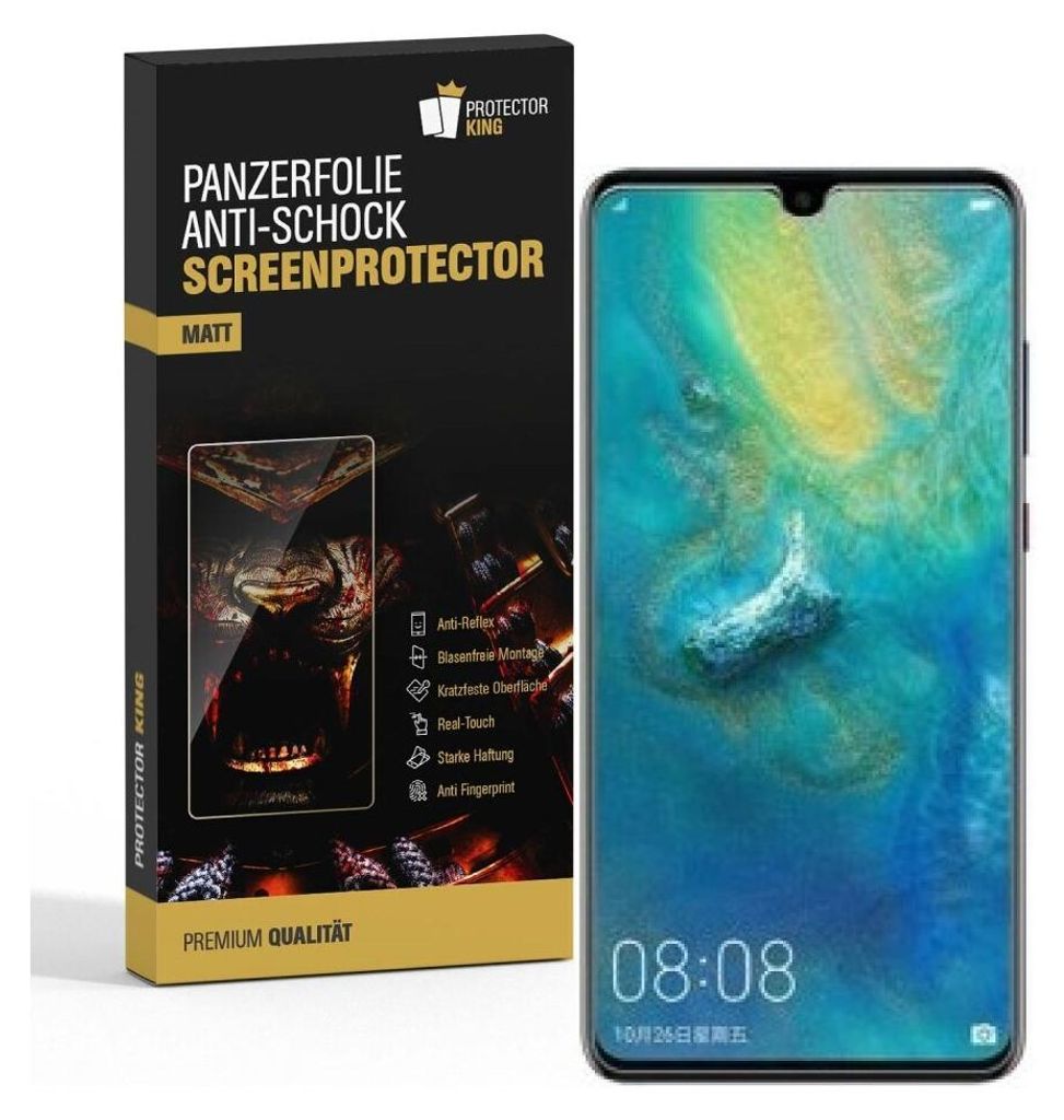 2x Panzerfolie für Huawei Mate 20X ANTI-SCHOCK Displayfolie Schutzfolie MATT