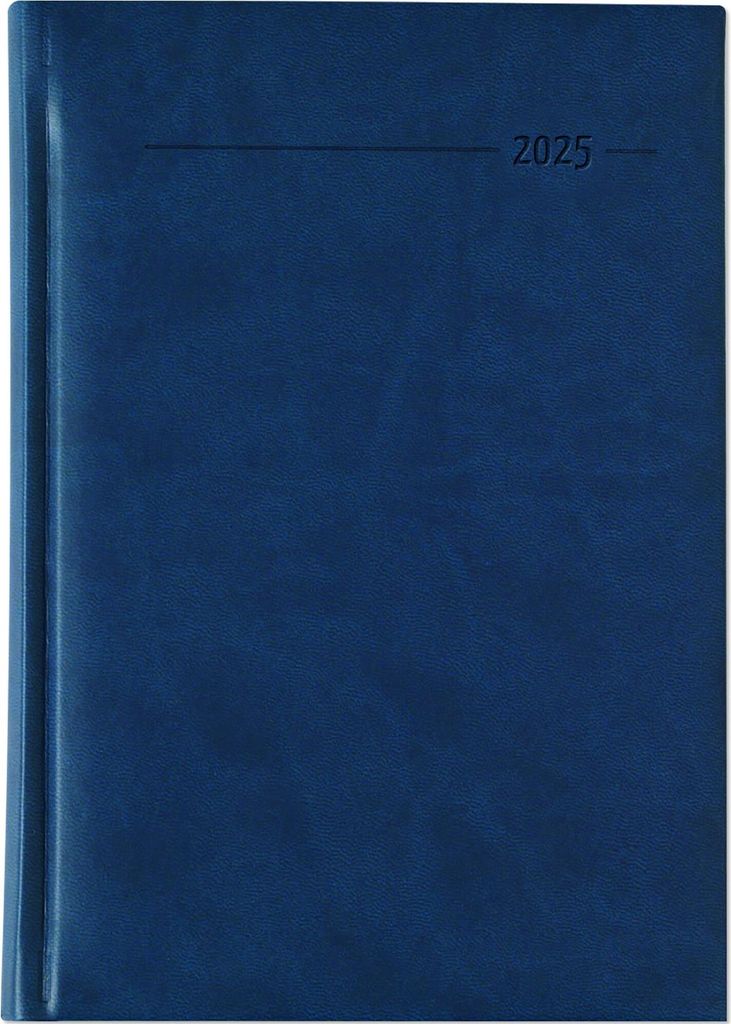 Buchkalender Tucson blau 2025 - Büro-Kalender A5 - Cheftimer - 1 Tag 1 Seite - 352 Seiten - Tucson-Einband - Termin-Planer - Zettler