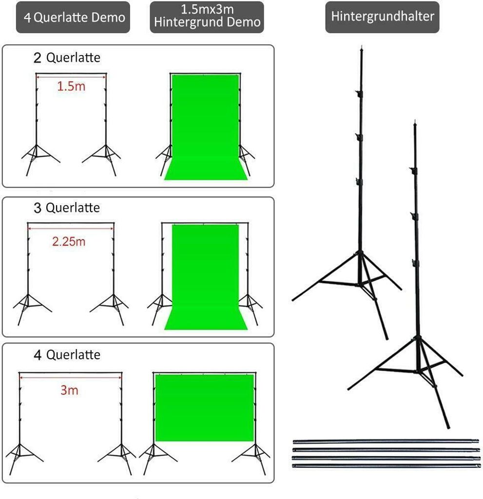 FCH Fotostudio Dauerlicht Softbox Set, Hintergrund Produktbild 8