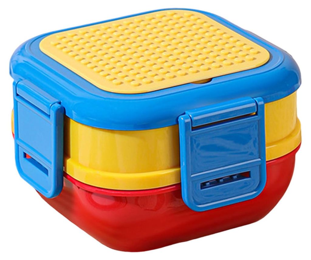 Bento-Box für Erwachsene mit zwei stapelbaren, auslaufsicheren Fächern, BPA-frei, geeignet zur Aufbewahrung von Lebensmitteln, mikrowellen- und s...