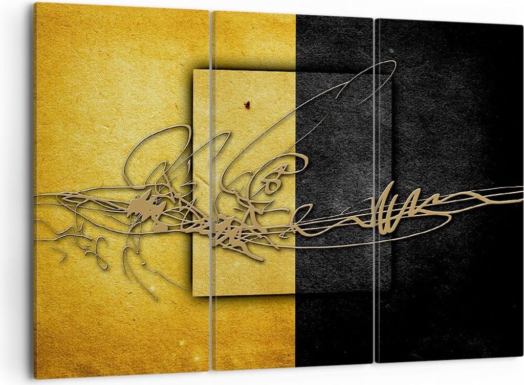 Bild auf Leinwand - Leinwandbild - Geometrisch figuren kreis quadrat - 105x70cm - Wand Bild - Wanddeko - Leinwanddruck - Bilder - Kunstdruck - Lein...