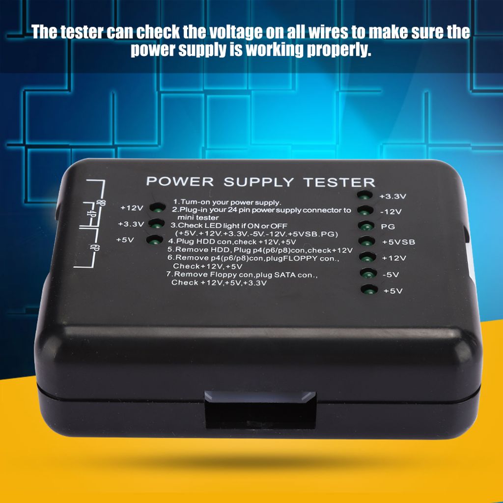 Testeur D'alimentation PC : L'outil Indispensable Pour Vos Diagnostics (20/24 Broches, SATA, HDD)