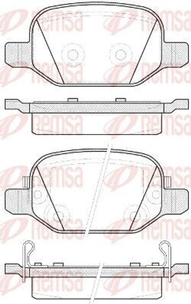 REMSA Bremsbeläge Satz Hinten Bremsklötze für FIAT 500L (351, 352) 0727.52