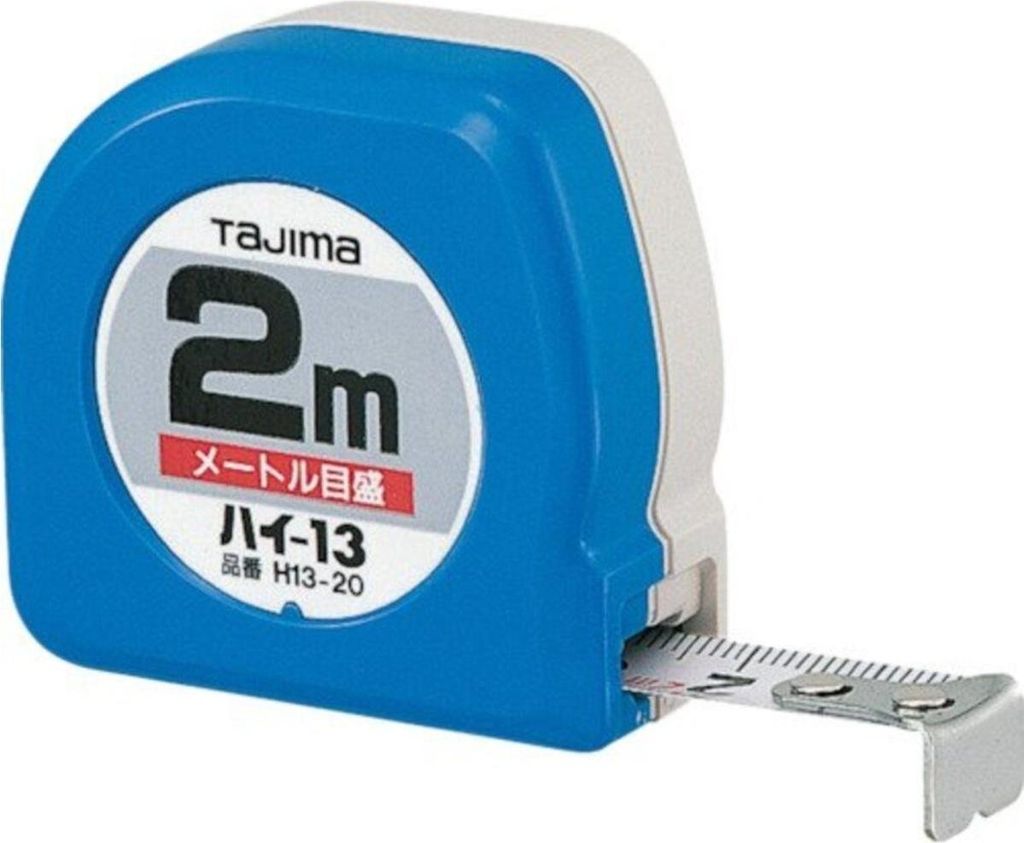 Tajima NHC20MY Hi Conve Maßband, 2 m/13 mm, Schwarz