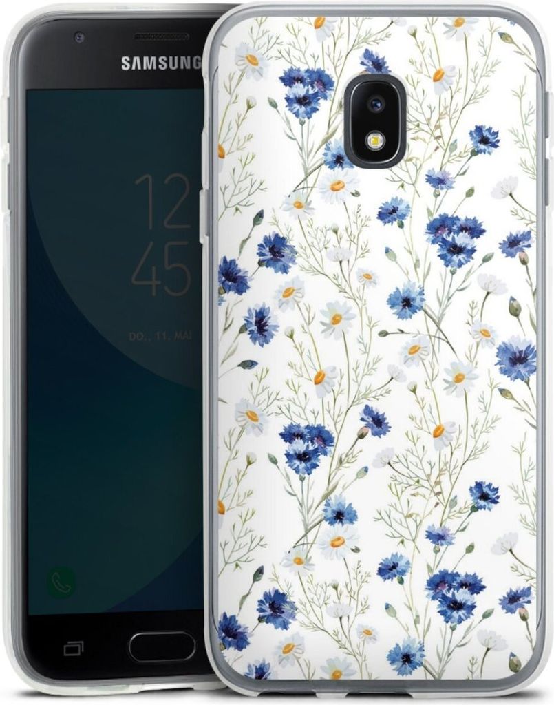 DeinDesign Handyhülle für Samsung Galaxy J3 Duos (2017) Silikon Hülle Case Smartphone Schutzhülle Blume Blumen Muster