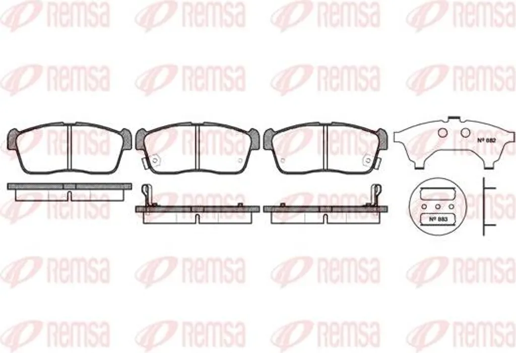 Plaquettes de Frein REMSA 0724.02 pour Hilux et Pixo - Qualité OE 04465B1020