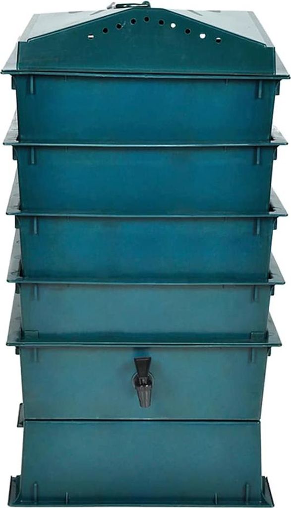 vidaXL Wurmkomposter 4 Fächer 42x42x60 cm