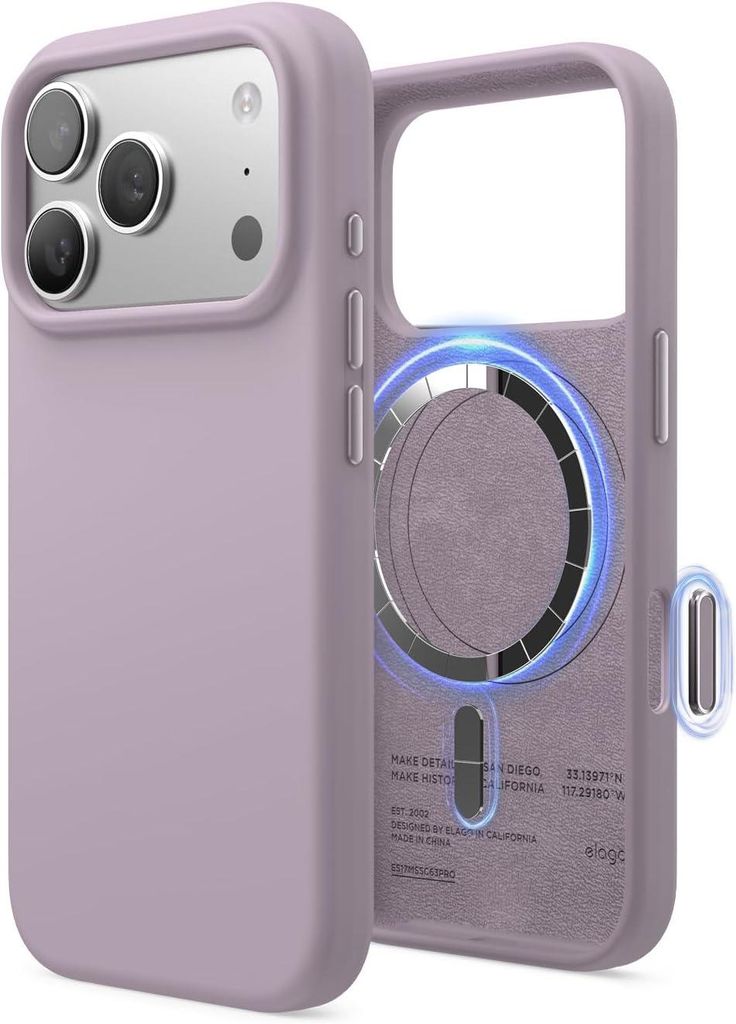 Elago MagSafe Silikonhlle fr iPhone 17 Pro, weich, lila