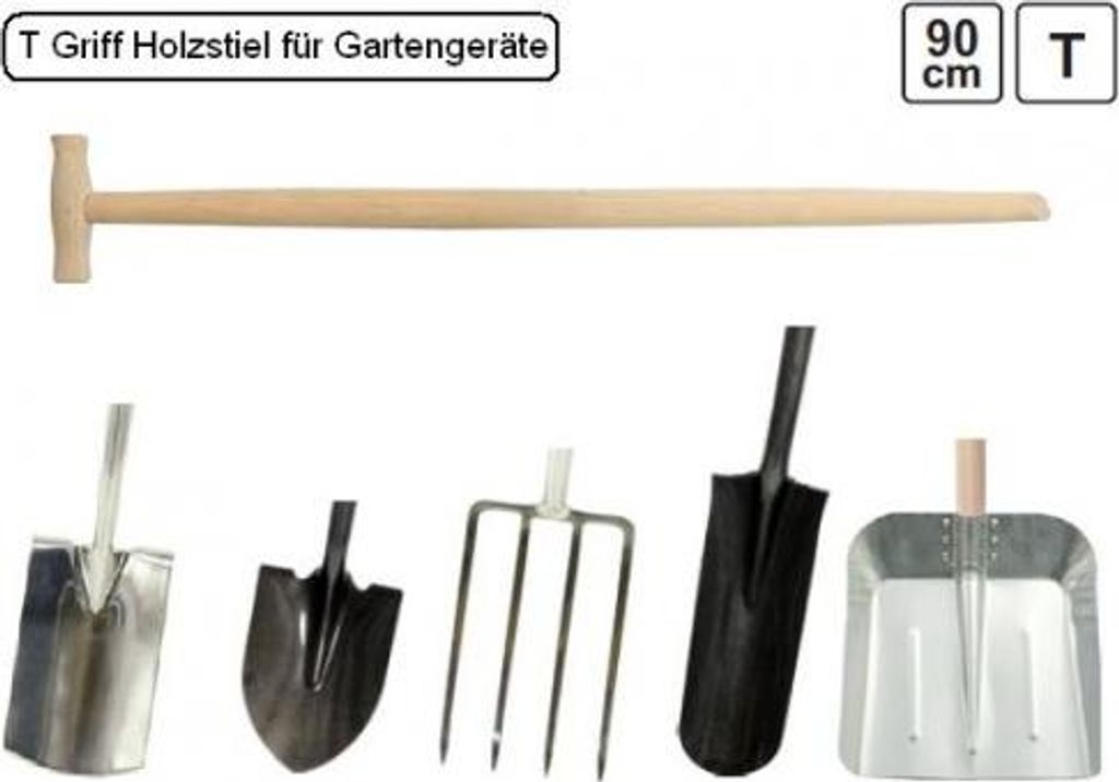 Spatenstiel Grabegabel Spatengabel Stiel Holzstiel 35 x 900 mm