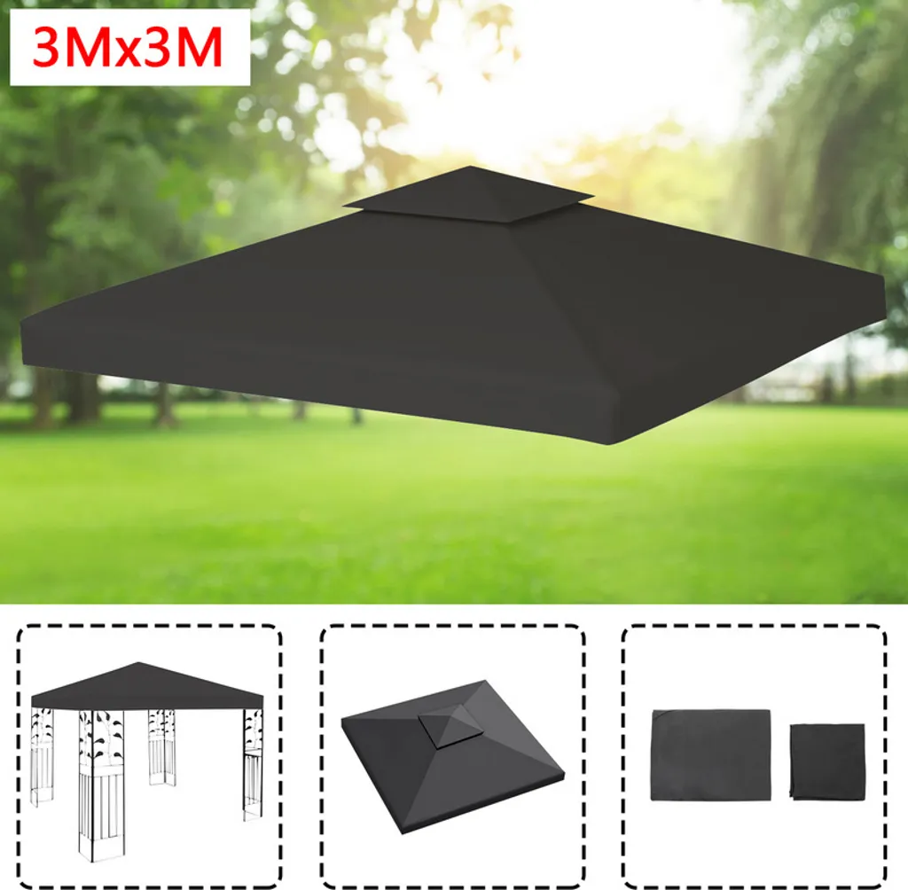 Telo Tetto Gazebo 3x3 TolleTour Grigio Antracite | Ricambio Universale