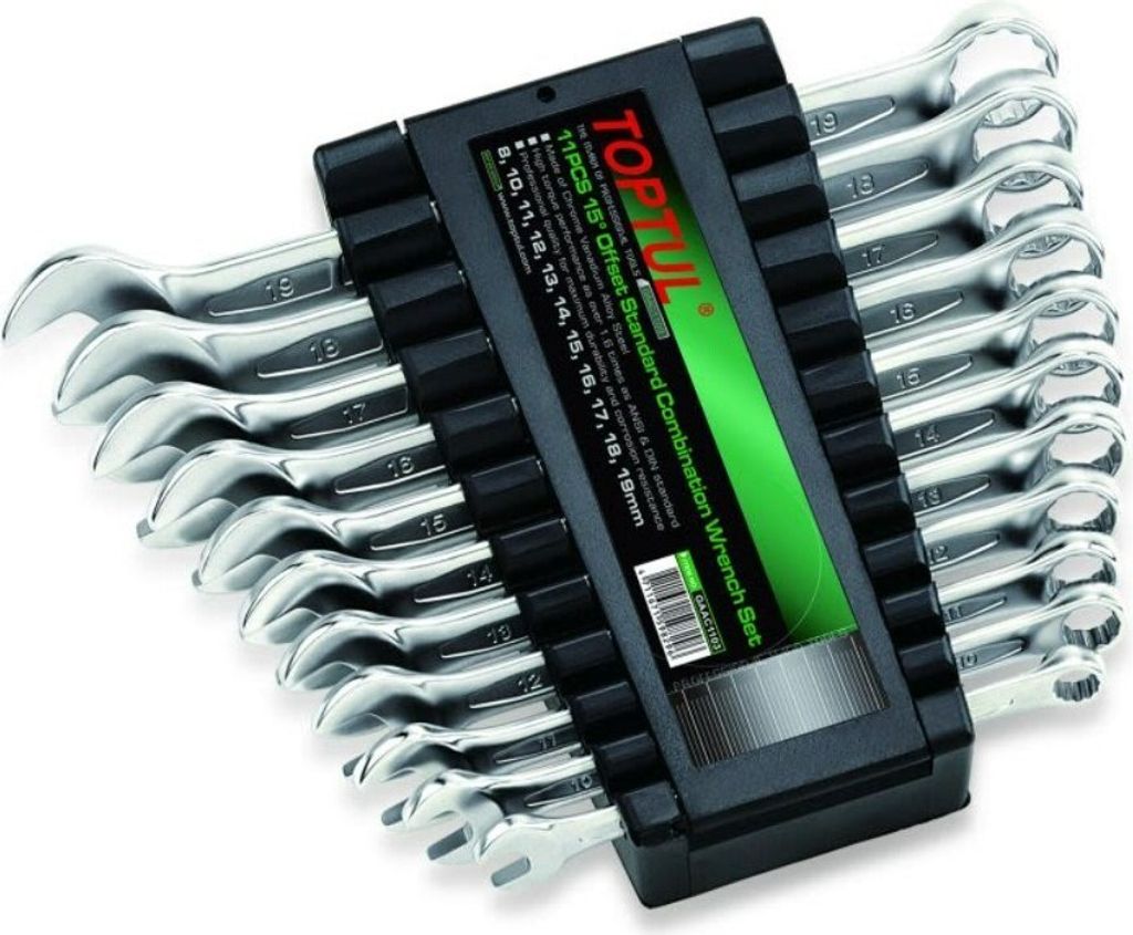 TOPTUL Doppel-Gabelschlüsselsatz GAAC1103 Chrom-Vanadium-Stahl 1.28kg