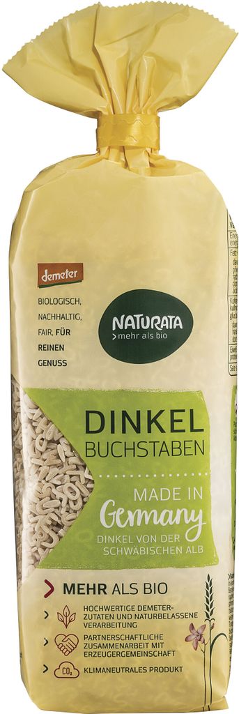 Naturata Dinkel Buchstaben, hell, demeter 250g