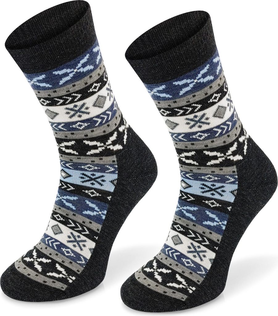 SKIETY Comodo Everyday Hiking Merino Wandersocken, Dunkelgrau - 39-42
