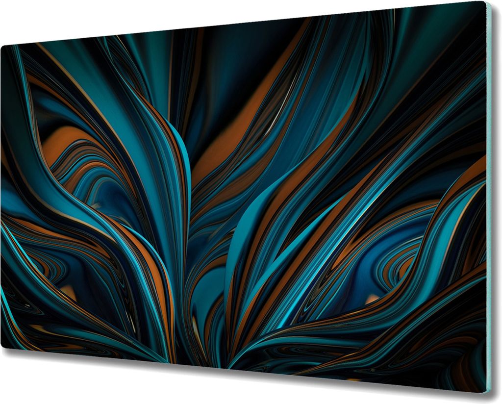 Coloray Hackbrett Herdabdeckplatte 80x52 cm Küchenbrett Kochplattenabdeckung Schneidebrett - Abstraktion Tentakeln