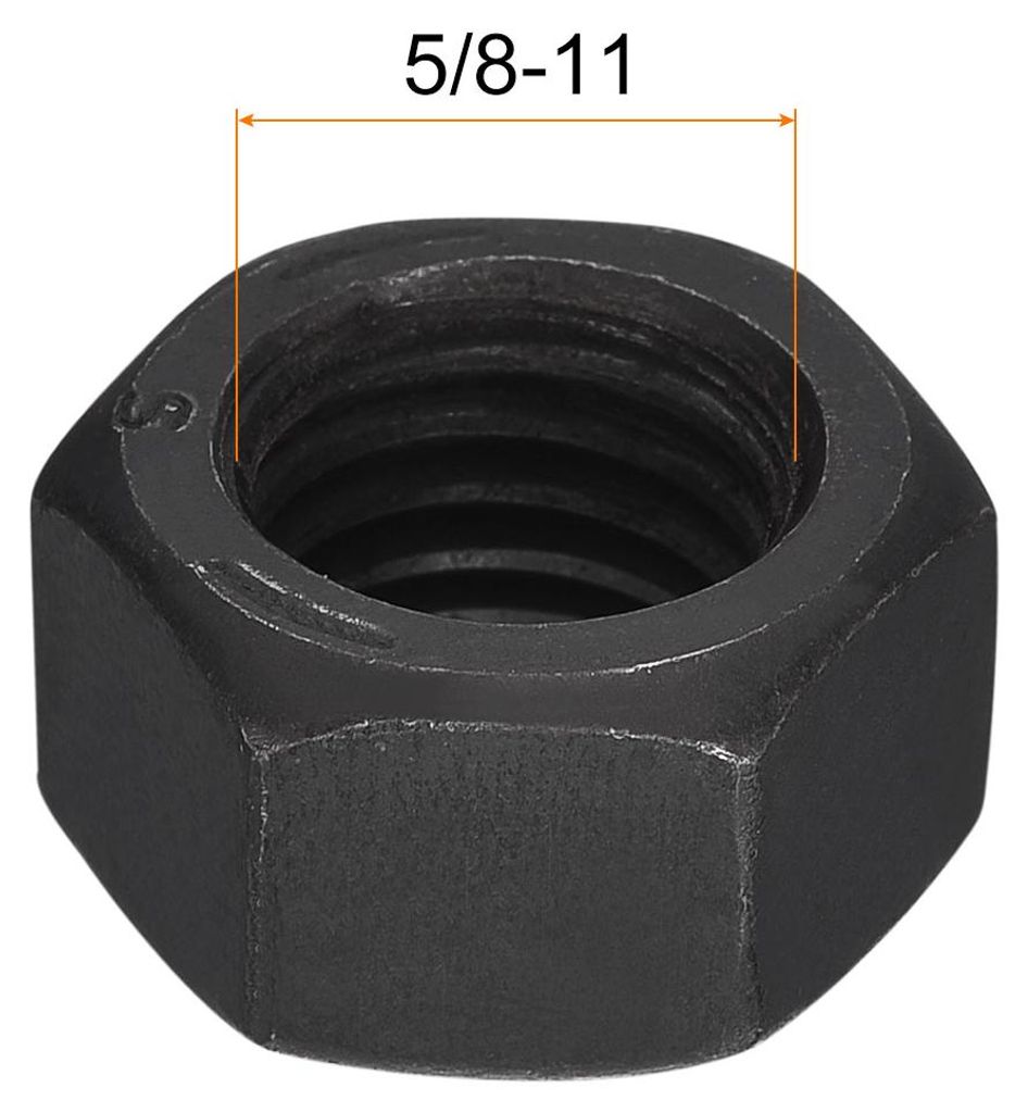 2 Stš¹ck Sechskantmuttern 5/8-11 Sechskant Muttern Kohlenstoffstahl Grad 8.8 Schwarz Oxide Sechseck Muttern fš¹r Schraube Bolzen