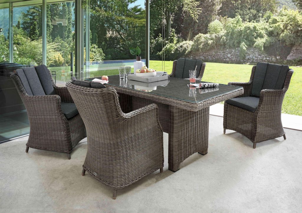 Destiny Sitzgruppe LUNA 4 Sessel + Tisch 165x90x75cm, Produktbild 