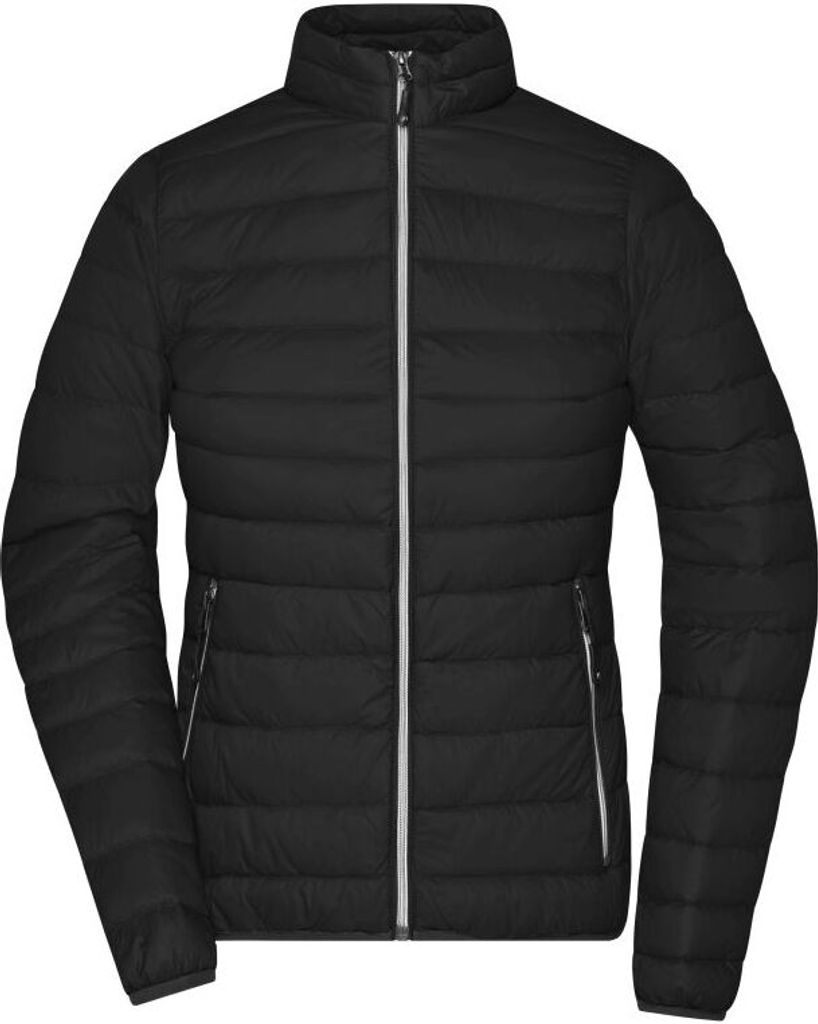 Leichte Daunenjacke im klassischen Design black/silver, Gr. S