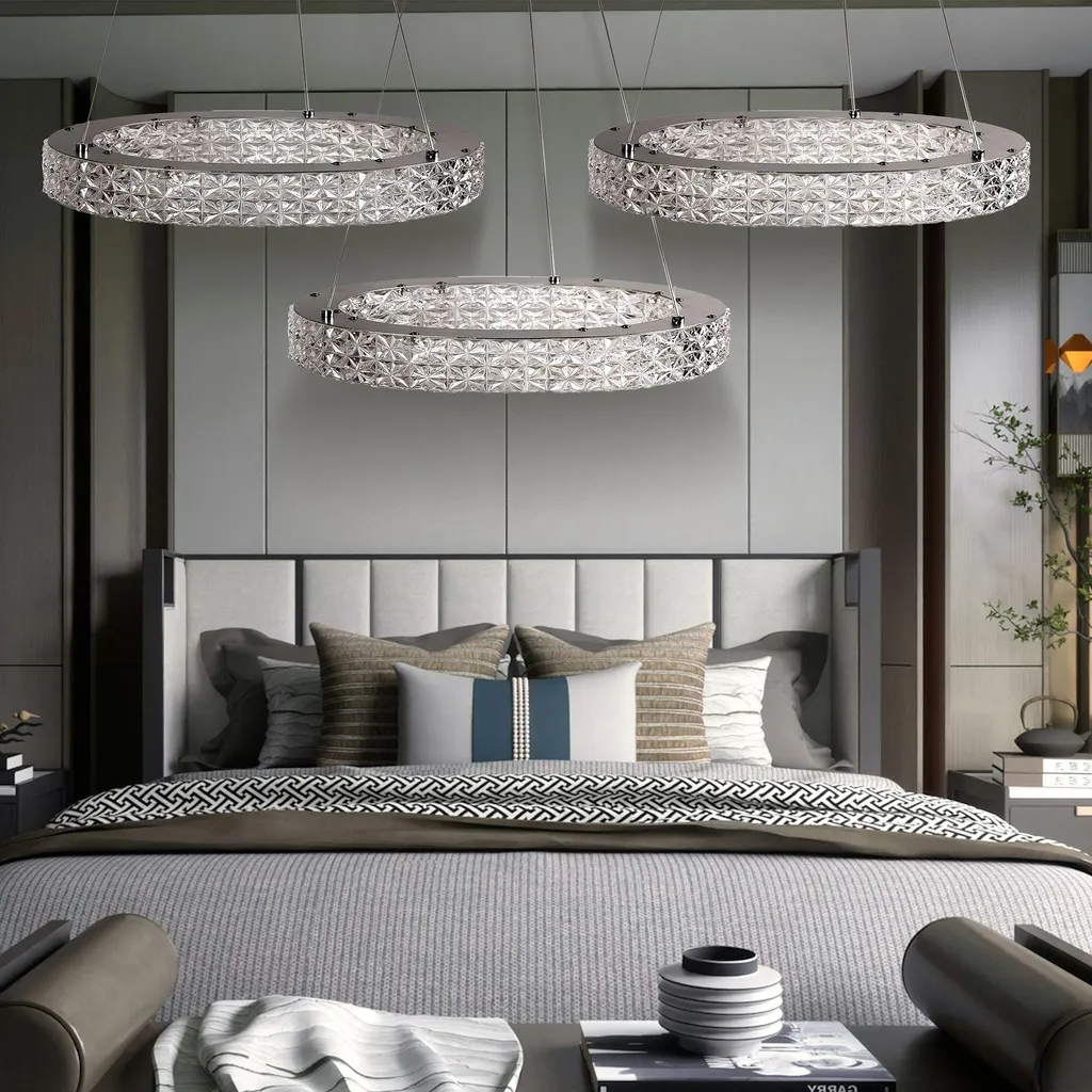 Suspension de Plafond Chrome 50cm Toolight MS005-CP Design Moderne - 2