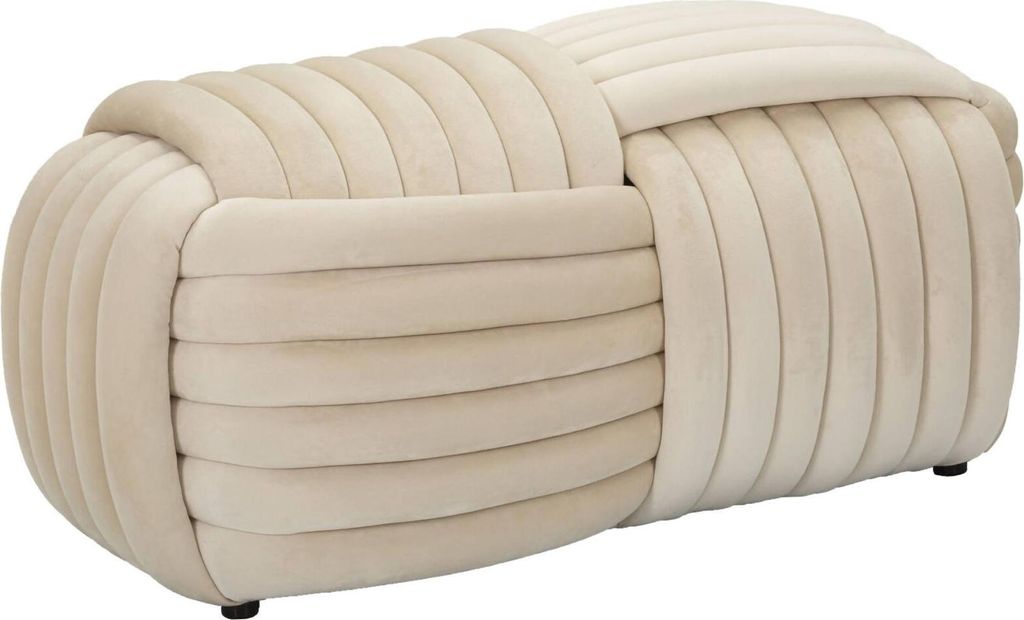 Bank Calcea, Mehrzweckbank, Gastplatz, Balkonbank mit mehreren Positionen, 90x45 h45 cm, Creme