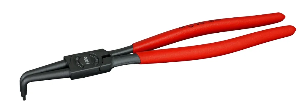 Pince à circlips 85-140 mm coudée 90° pour alésage - Qualité Pro Acier