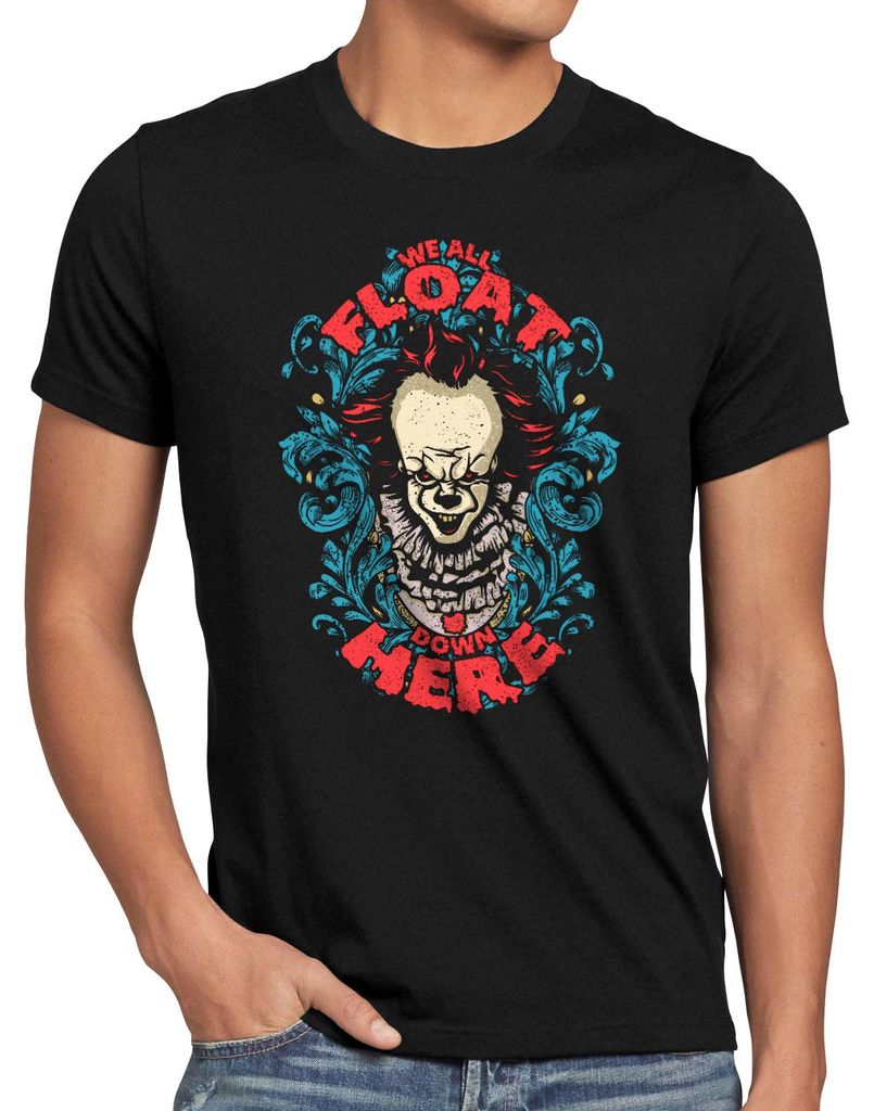style3 Watercolor We All Float Down Here Herren T-Shirt