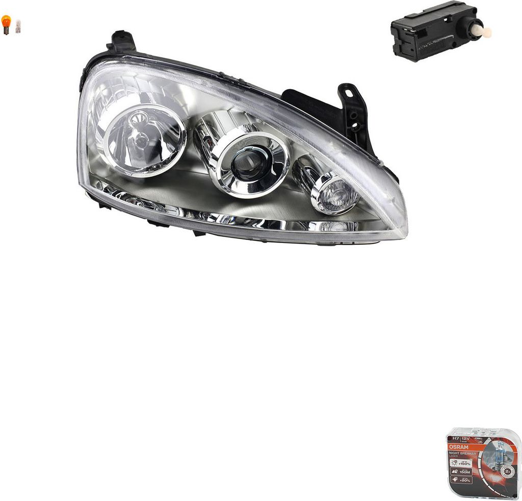 Scheinwerfer + Osram Night Breaker Laser passend für Opel Corsa C 7/03-09 Rechts 6207115 93178195 1216176 1216292 93177647 93188580 Johns