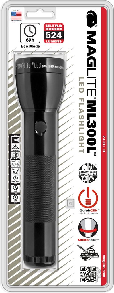 Mag-Lite ML300L 2D LED Taschenlampe - sehr robust für den professionellen Einsatz
