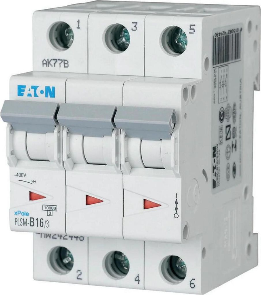 Eaton LS-Schalter 10kA B 16A/3pol 3TE Eaton PLSM-B16/3-MW, 1 Stk.