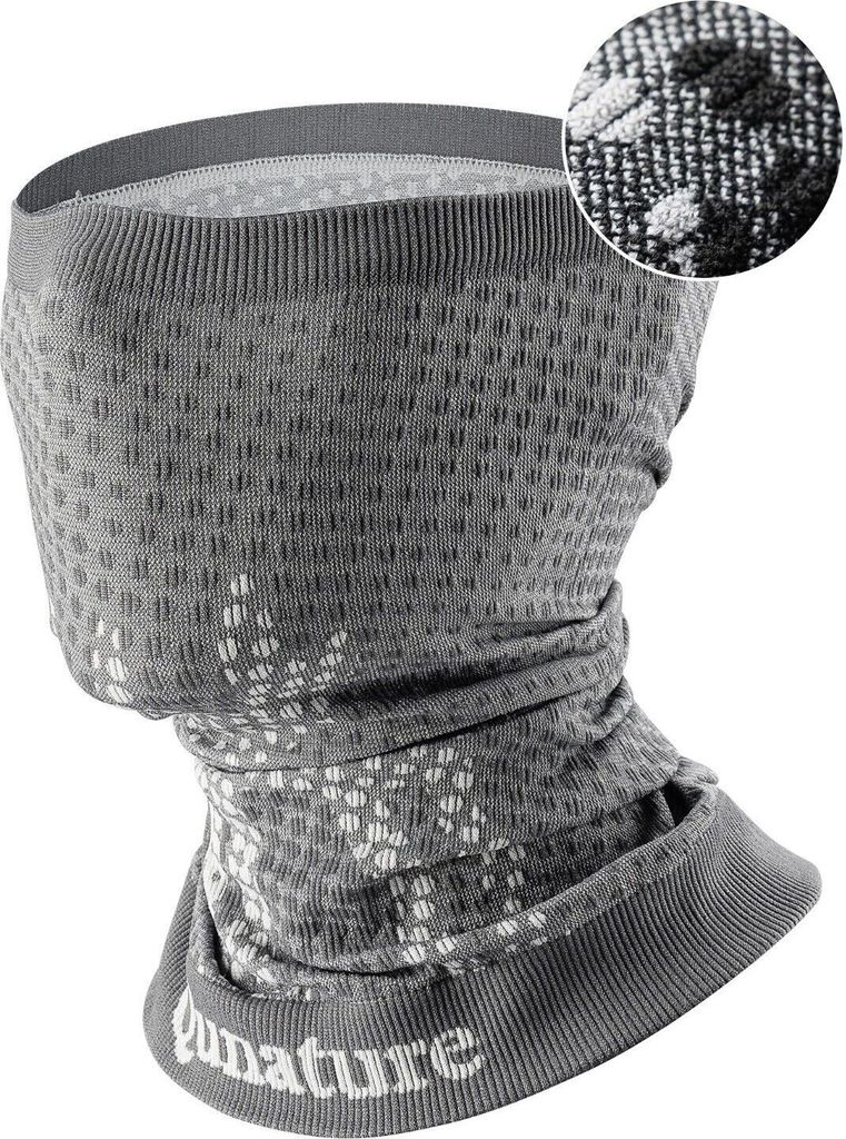 Qunature Multifunktionstuch Schlauchtuch Outdoor Maske Motorrad Halstuch Sport Halswärmer Grau