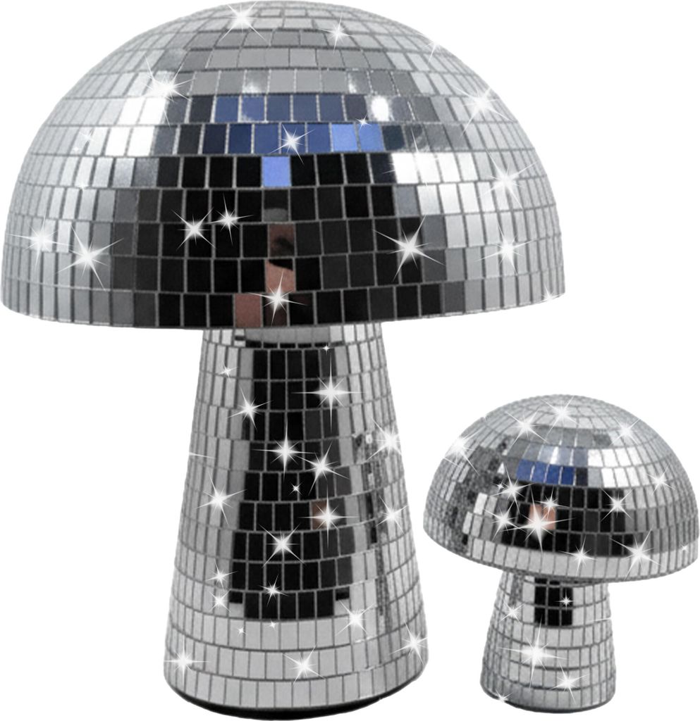 Relaxdays Disco Pilz, sada 2 ks, dekoratívna huba zo Obrázok produktu 