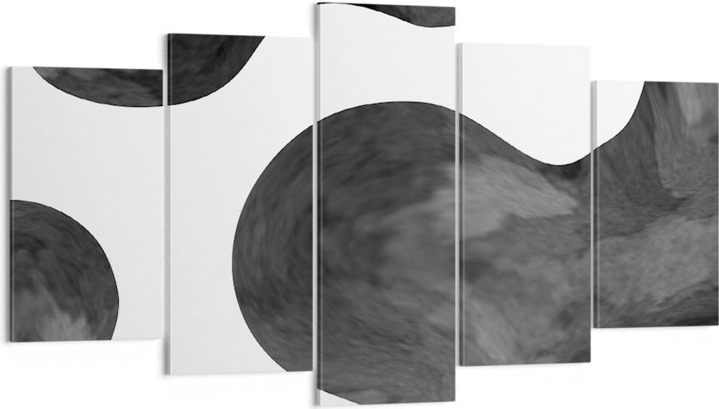 Bild auf Leinwand - Leinwandbild - 5 Teile - Abstraktion Form Figur - 160x85cm - Wand Bild - Wanddeko - Wandbilder - Leinwanddruck - Bilder - Wandd...